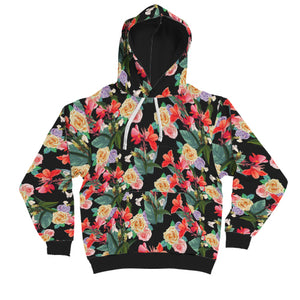 Custom designed flower hoodie - Riri Marie    AOP Contrast Hoodie wc-fulfillment Riri Marie 