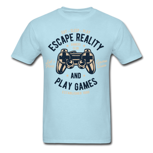 Escape reality Men's T-Shirt gamer tee - powder blue