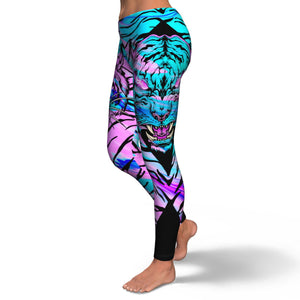 Women’s neon tiger leggings - Riri Marie    Leggings Subliminator Riri Marie 