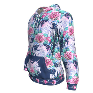 unicorn roses swaetshirt hoodie pullover - Riri Marie    Hoodie Subliminator Riri Marie 