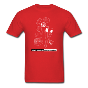 Don’t touch me Men’s T-shirts gamer tee - red