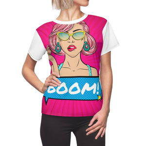 Women's comic boom classic crew neck t-shirt AOP Cut & Sew Tee - Riri Marie    All Over Prints Printify Riri Marie 