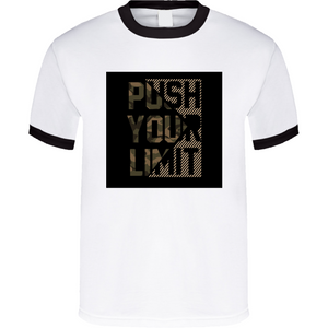 Push Your Limit Ringer Tshirt - Riri Marie Classic / Black Ringer / Small Classic Black Ringer T-Shirt Tshirtgang Riri Marie 