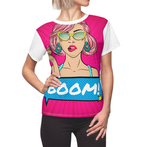 Women's comic boom classic crew neck t-shirt AOP Cut & Sew Tee - Riri Marie    All Over Prints Printify Riri Marie 