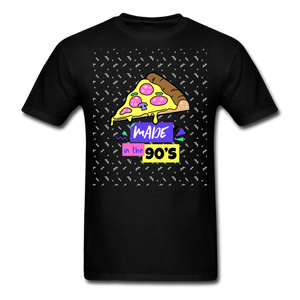Made in the 90s Men’s T-shirt pizza tee - black