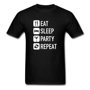 EAT SLEEP PARTY REPEAT The Right Way Men's T-Shirt - Riri Marie S S  Men's T-Shirt SPOD Riri Marie 