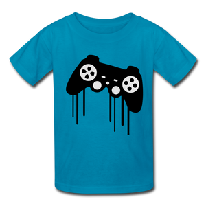 Kids' T-Shirt gamer controller - Riri Marie turquoise / S turquoise S Kids' T-Shirt SPOD Riri Marie 