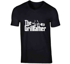 The Grillfather T Shirt - Riri Marie V-Neck / Black / Small V-Neck Black T-Shirt Tshirtgang Riri Marie 