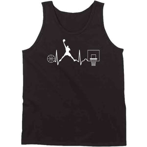 Mj basketball heart beats T-shirt - Riri Marie Tanktop / Black / Small Tanktop Black T-Shirt Tshirtgang Riri Marie 