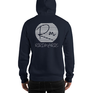 lined out /black or blue/ Hooded/ Sweatshirt/ pullover/ hoodie - Riri Marie    Men's Hoodie Riri Marie  Riri Marie 