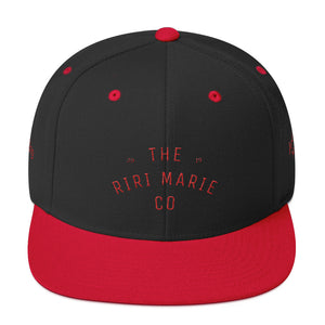 Snapback Hat classic fit adjustable snap - Riri Marie Black/ Red Black/ Red  hat Riri Marie  Riri Marie 