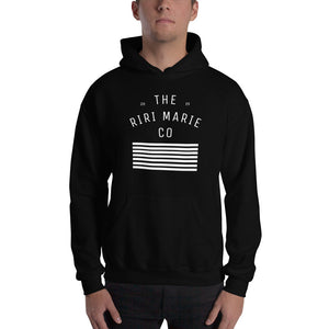 lined out /black or blue/ Hooded/ Sweatshirt/ pullover/ hoodie - Riri Marie Black / S Black S Men's Hoodie Riri Marie  Riri Marie 