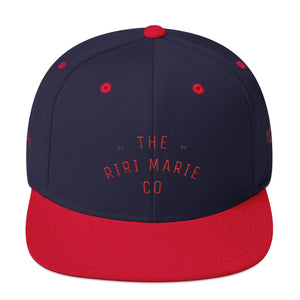 Snapback Hat classic fit adjustable snap - Riri Marie Navy/ Red Navy/ Red  hat Riri Marie  Riri Marie 