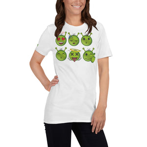 Alien emoji Short-Sleeve Unisex T-Shirt - Riri Marie    T-shirt Riri Marie  Riri Marie 