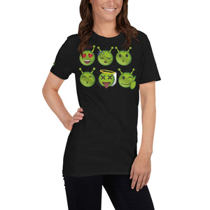 Alien emoji Short-Sleeve Unisex T-Shirt - Riri Marie    T-shirt Riri Marie  Riri Marie 