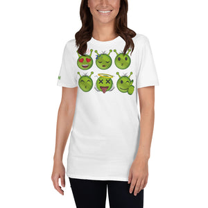Alien emoji Short-Sleeve Unisex T-Shirt - Riri Marie White / S White S T-shirt Riri Marie  Riri Marie 