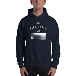 lined out /black or blue/ Hooded/ Sweatshirt/ pullover/ hoodie - Riri Marie Navy / S Navy S Men's Hoodie Riri Marie  Riri Marie 