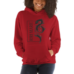 snake and roses unisex stylish comfortable Hooded Sweatshirt - Riri Marie Red / S Red S  Riri Marie  Riri Marie 