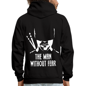 Men's Hoodie man without fear pullover sweater - black