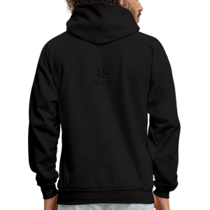 black and gold Men's Hoodie pullover sweater - black