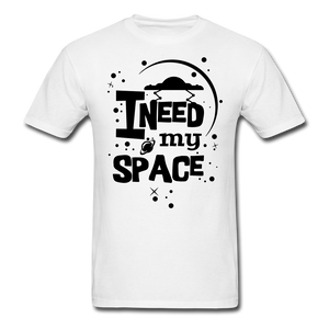 need my space Men's T-Shirt black and white tee - white
