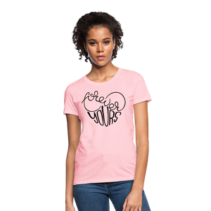 valentines day pink Women's T-Shirt infinity forever yours tee - pink